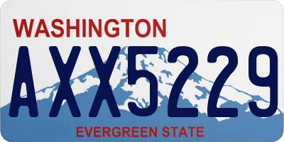 WA license plate AXX5229
