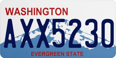 WA license plate AXX5230