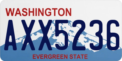 WA license plate AXX5236