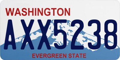 WA license plate AXX5238