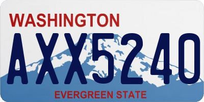 WA license plate AXX5240