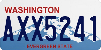 WA license plate AXX5241
