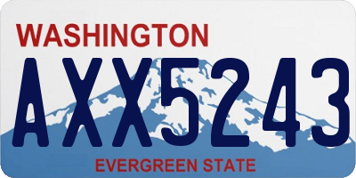 WA license plate AXX5243