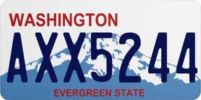 WA license plate AXX5244