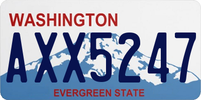 WA license plate AXX5247