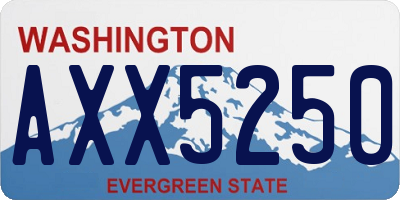 WA license plate AXX5250