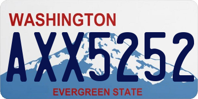 WA license plate AXX5252