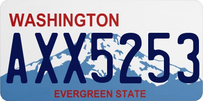 WA license plate AXX5253
