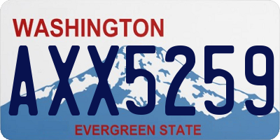 WA license plate AXX5259