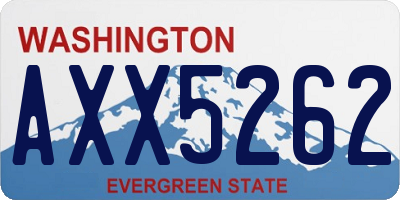 WA license plate AXX5262