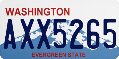 WA license plate AXX5265