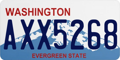 WA license plate AXX5268