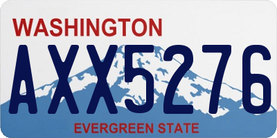 WA license plate AXX5276