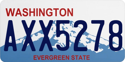 WA license plate AXX5278