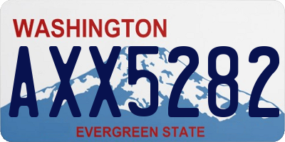 WA license plate AXX5282