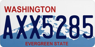 WA license plate AXX5285