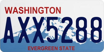 WA license plate AXX5288