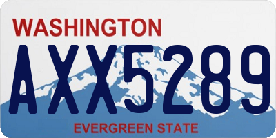 WA license plate AXX5289