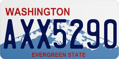 WA license plate AXX5290