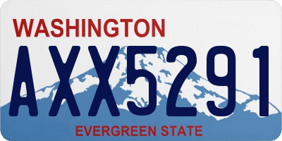 WA license plate AXX5291