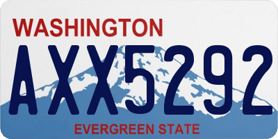 WA license plate AXX5292
