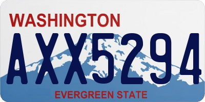 WA license plate AXX5294