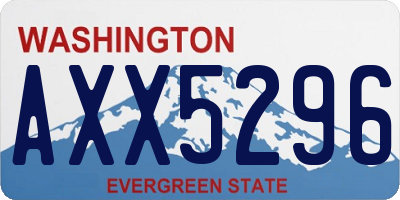 WA license plate AXX5296