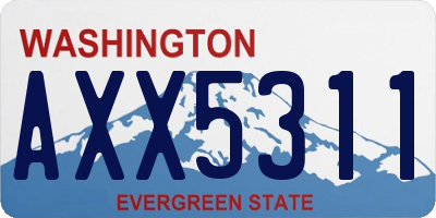 WA license plate AXX5311