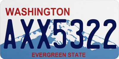 WA license plate AXX5322