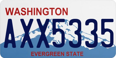 WA license plate AXX5335