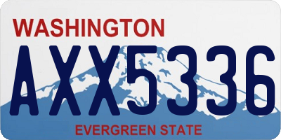 WA license plate AXX5336