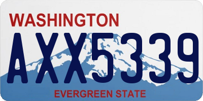 WA license plate AXX5339