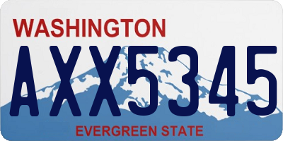 WA license plate AXX5345