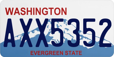 WA license plate AXX5352