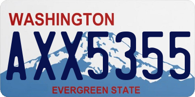 WA license plate AXX5355