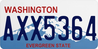 WA license plate AXX5364