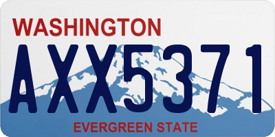 WA license plate AXX5371