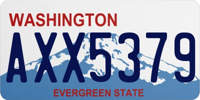 WA license plate AXX5379