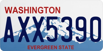 WA license plate AXX5390