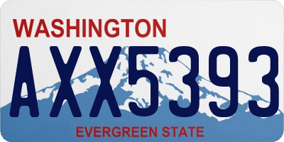 WA license plate AXX5393