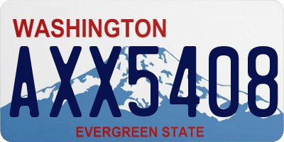 WA license plate AXX5408