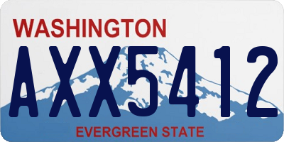 WA license plate AXX5412