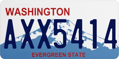 WA license plate AXX5414