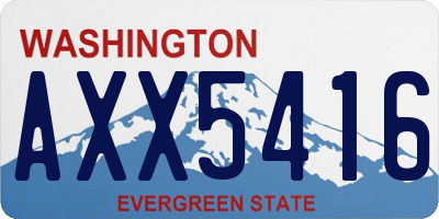 WA license plate AXX5416