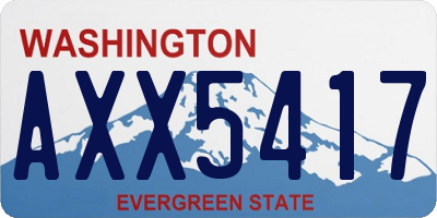 WA license plate AXX5417