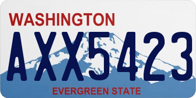 WA license plate AXX5423