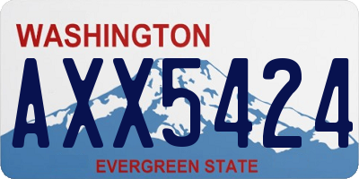WA license plate AXX5424