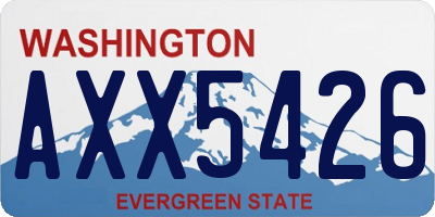 WA license plate AXX5426
