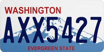 WA license plate AXX5427