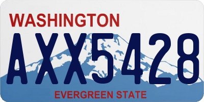 WA license plate AXX5428